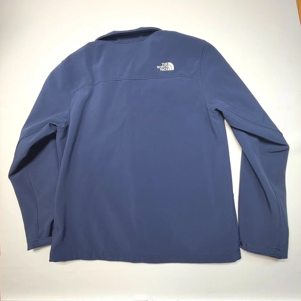The North Face Men's Softshell Jacket L Navy‎ Fleece Lined Zip Pockets